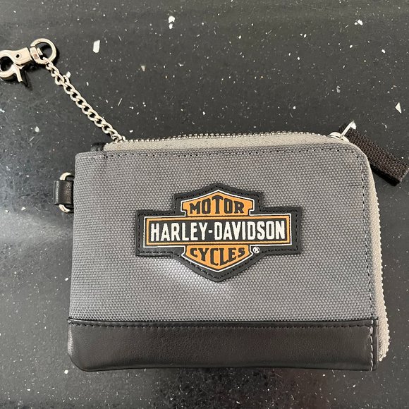 Harley-Davidson Handbags - HARLEY DAVIDSON POLYESTER AND LEATHER COIN PURSE WALLET